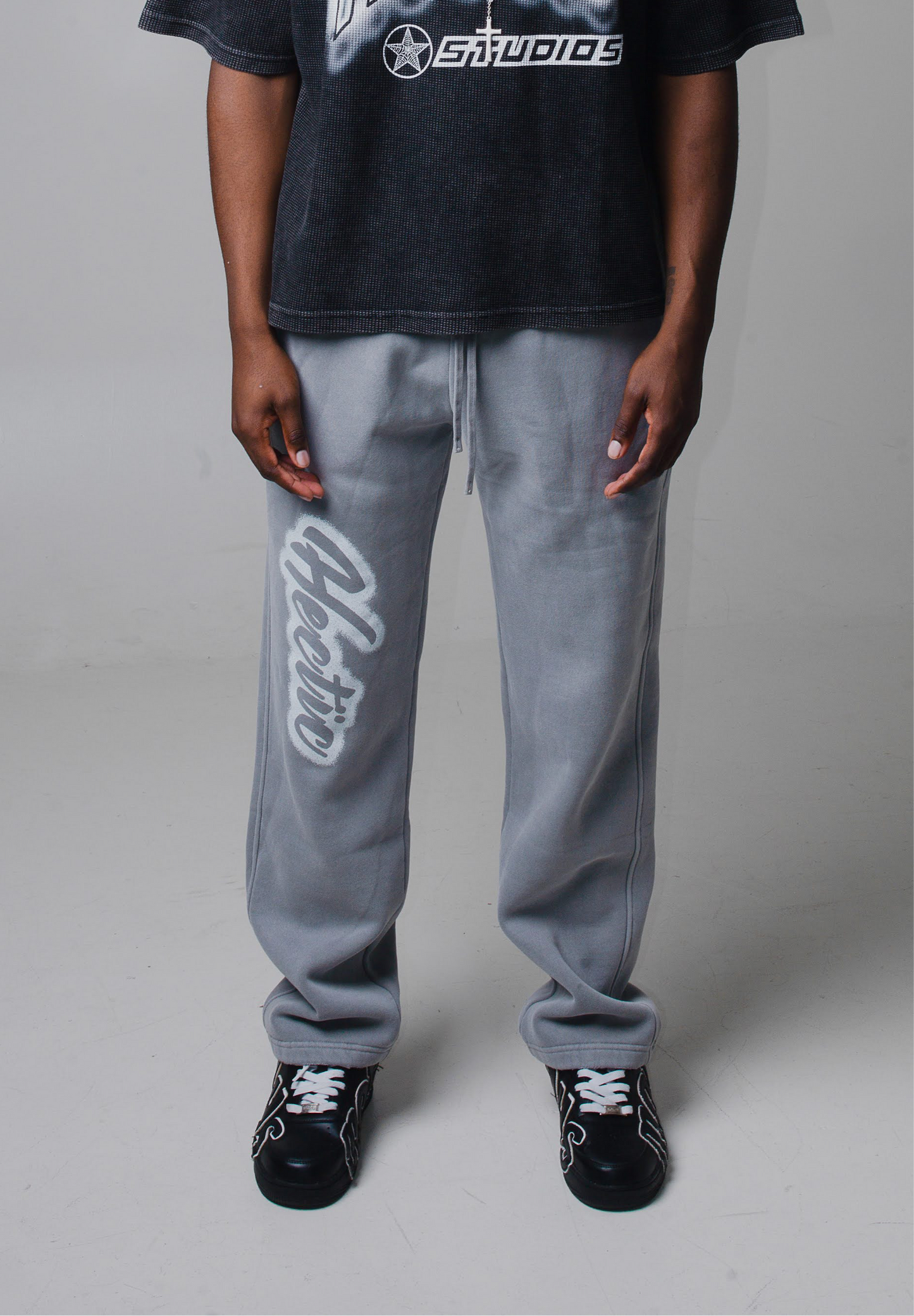 Grey Day Sweats - White